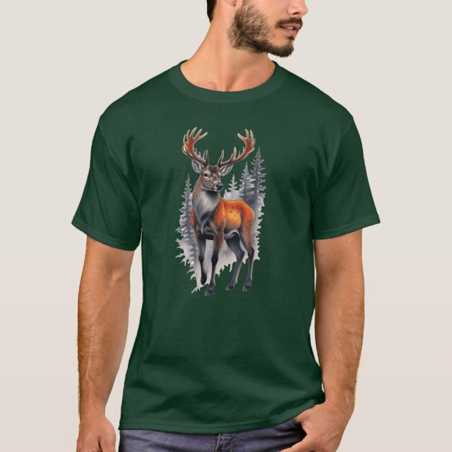 Camiseta Majestoso Veado de Cauda Branca (Frente)
