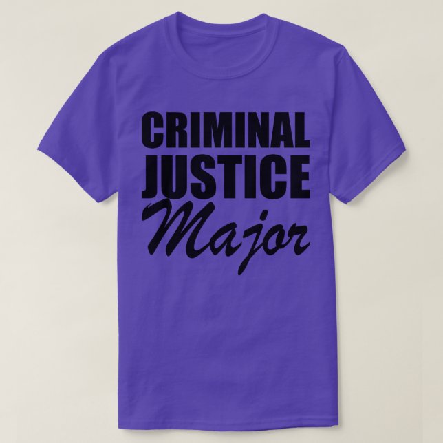 Camiseta Major de Justiça Penal (Frente do Design)