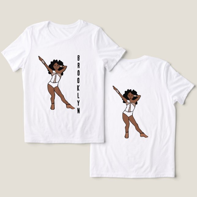Camiseta Majorette/Dançarina Pedras Brancas A (Design Frente e Verso)