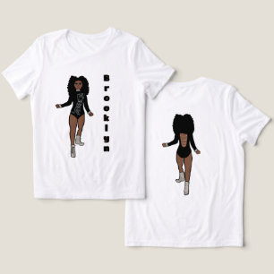 Camiseta Majorette/ Dançarina Tee Black Silver Tiger A