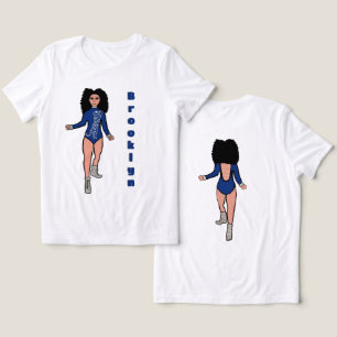 Camiseta Majorette/ Dançarina Tee Blue Silver Tiger B