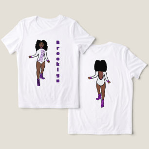 Camiseta Majorette/ Dançarina Tee White Purple Tiger A