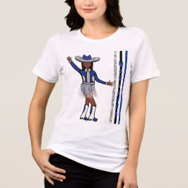 Camiseta Majorette/ Dançarino Western Silver Blue #1