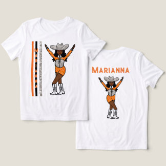 Camiseta Majorette/ Dançer Western Silver Orange