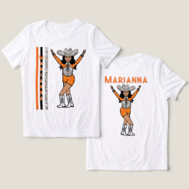 Camiseta Majorette/ Dancer Western Silver Orange #2