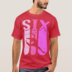 Camiseta Majorette Girl 6 Birthday Baton Twirling