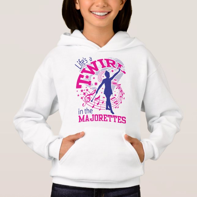 Camiseta Majorettes, a vida é um Twirl, Majorette (Frente)