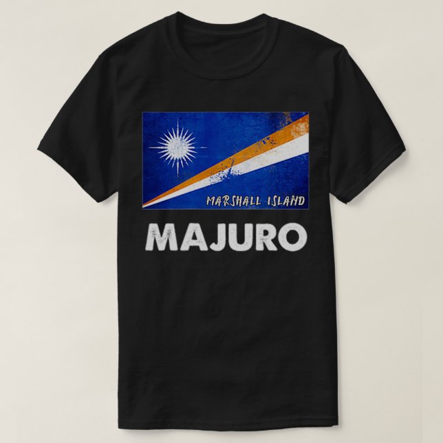 Camiseta Majuro Marshall Island Flag Majuro (Frente do Design)