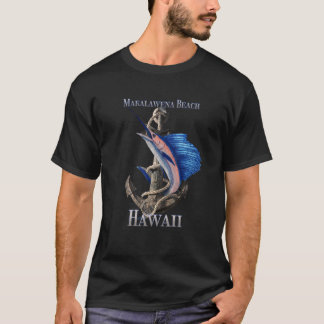 Camiseta Makalawena Beach Havaí Espadarte Marlin Ocean Fis