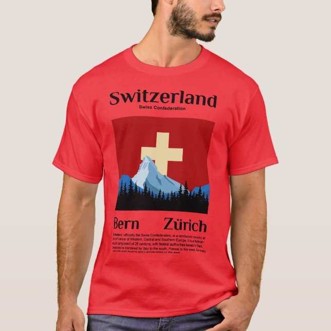 Camiseta make a journey to Switzerland (Frente)