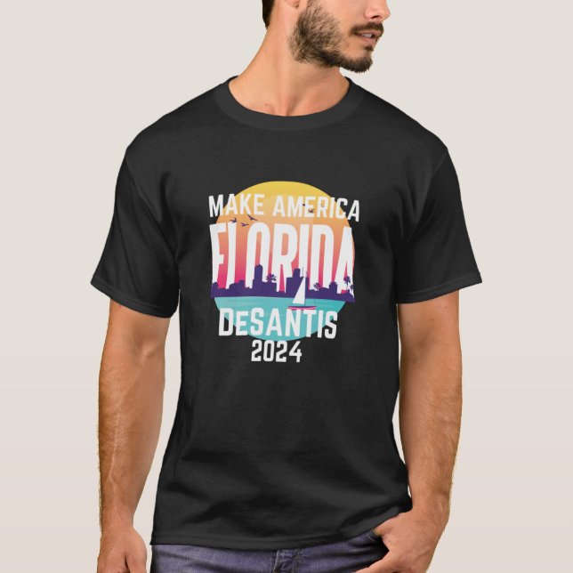 Camiseta Make America Florida Ron Desantis 2024 (Frente)