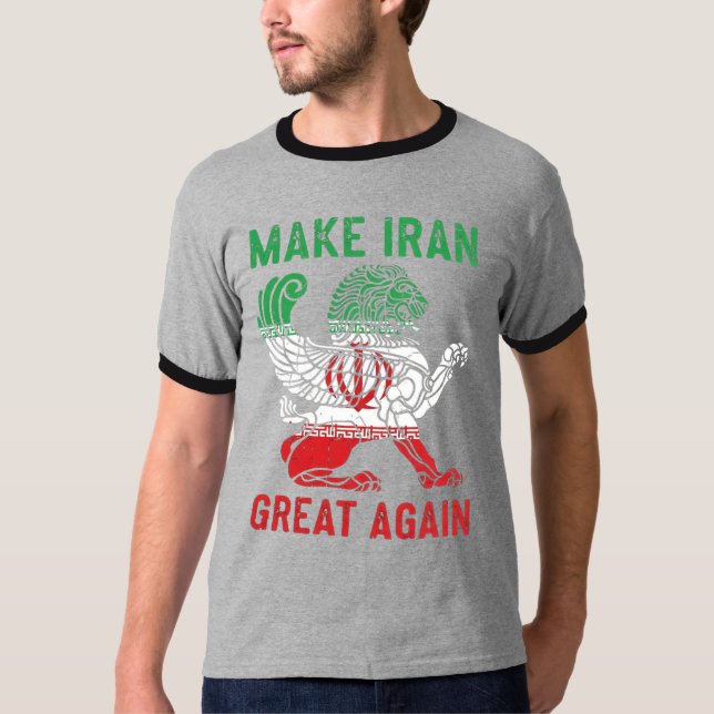 Camiseta Make Iran Great Again Persian Lion Tee (Frente)