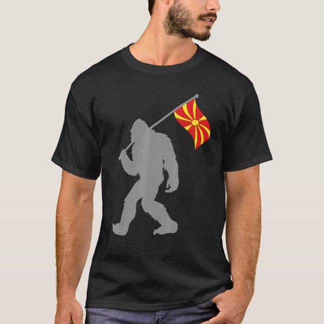Camiseta Makedonija Ou Bandeira Norte-Macedônia No Mace Nor (Frente)