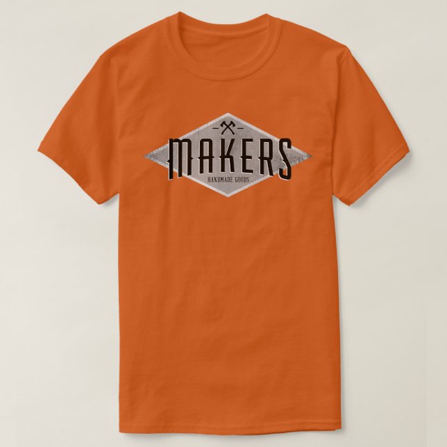 Camiseta MAKERS Produtos feitos à mão (Frente do Design)
