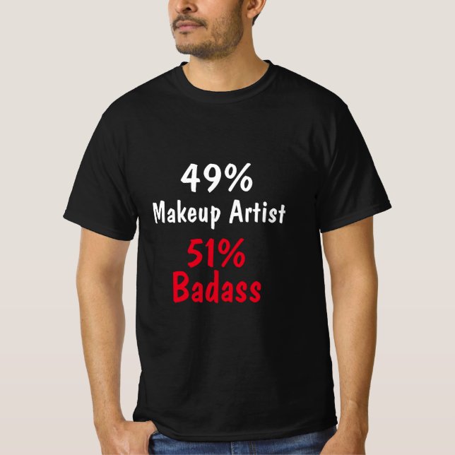 Camiseta Makeup Artist Badass (Frente)