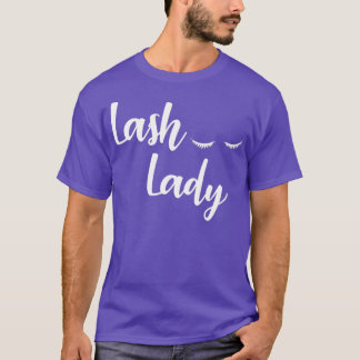 Camiseta Makeup Lash Lady Womens Eyelash Artist Cute
