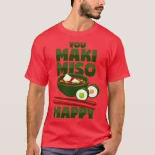 Camiseta Maki Miso - Comida Pun Japonês