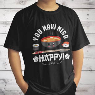 Camiseta Maki Miso Happy - Noodles Japoneses Cute Kawaii