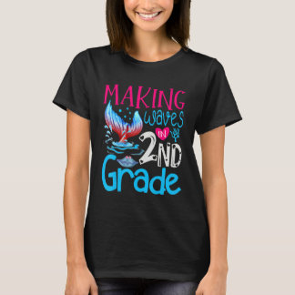 Camiseta Making Waves In 2nd Grade Mermaid Back To School