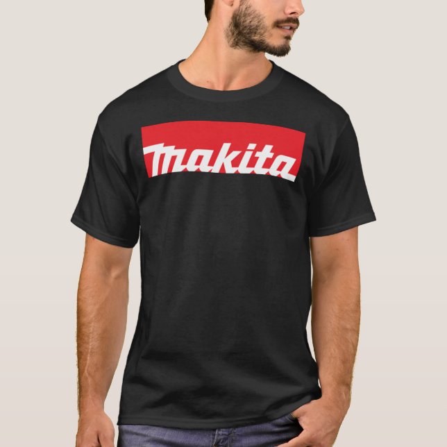 Camiseta Makita Tools Logo (White On Red)   (Frente)
