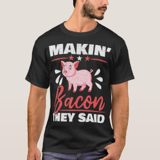 Camiseta "Makon" Eles Disseram "Farmador de Porcos Fazendas