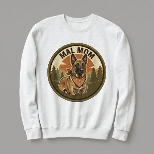 Camiseta Mal Mom Crewneck Presente para Mãe de Cão Malinois