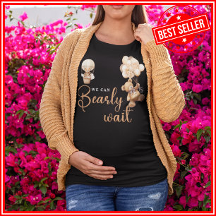 Camiseta Mal Podemos Esperar Cub Brown Chá de Bebê