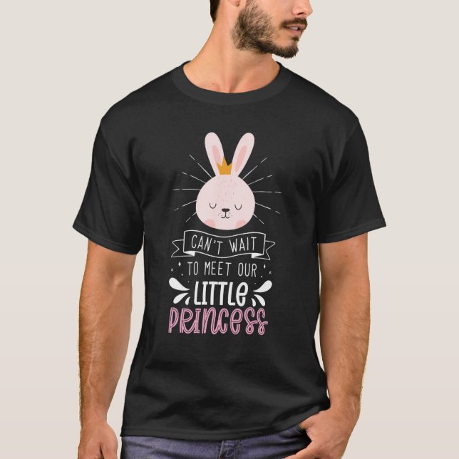 Camiseta Mal posso esperar para conhecer nosso pequeno Prín (Frente)
