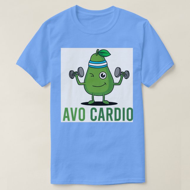 Camiseta mala cardio avocado (Frente do Design)
