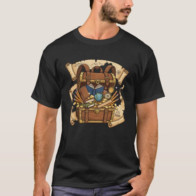 Camiseta Mala de Custos de Suprimentos Escolares  (Frente)