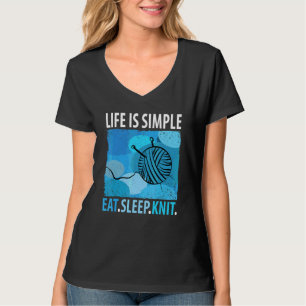 Camiseta Mala tricotando Lã Crochet Kneul Funny Knitting 4