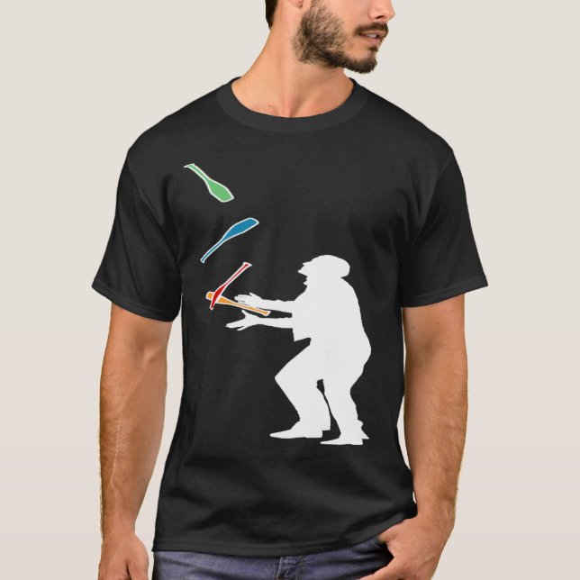 Camiseta Malabarista de impressão (Frente)