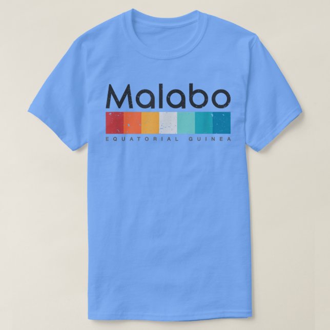 Camiseta Malabo Equatorial Guinea Retro Design  (Frente do Design)