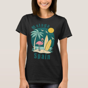 Camiseta Malaga Espanha Lembranças Espanha Viagem Férias Ho