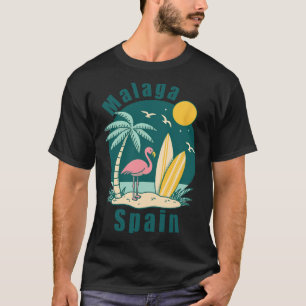 Camiseta Malaga Espanha Lembranças Espanha Viagem Férias Ho
