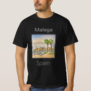 Camiseta Málaga Exibida de Pedregalejo, Málaga, Espanha