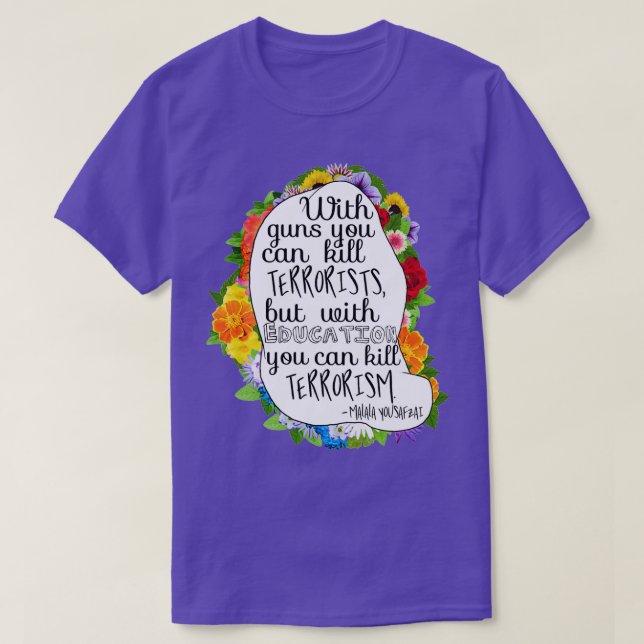 Camiseta Malala Yousafzai 2 Silhouette (Frente do Design)