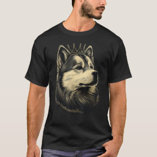 Camiseta Malamute de Cachorro Negro e Branco no Alasca