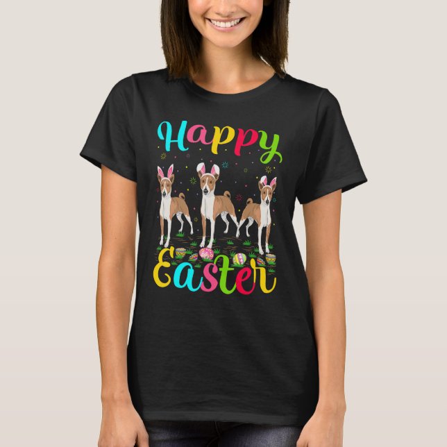 Camiseta Malamute Dog Easter Bunny Malamute Feliz Eas (Frente)