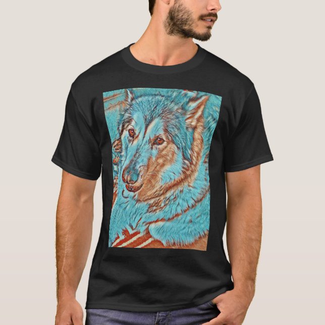 Camiseta Malamute Snow Dog Wolf (Frente)