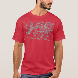 Camiseta Malazan Seven Cities Map White Design