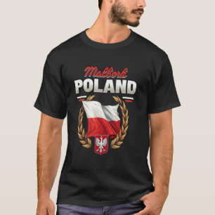 Camiseta Malbork Polônia Lembrança Bandeira Polonesa