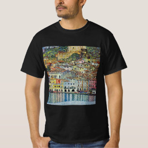 Camiseta Malcesine no lago Garda por Gustav Klimt