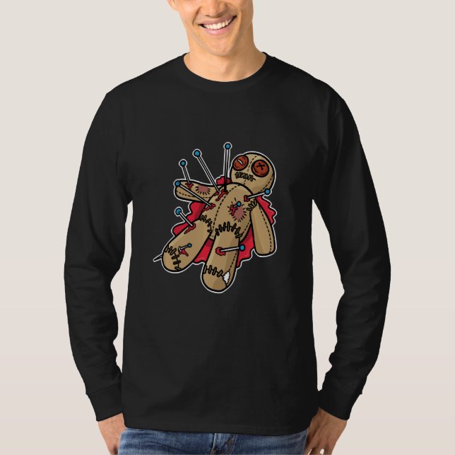 Camiseta Maldita boneca Voodoo Horror Halloween Suor (Frente)