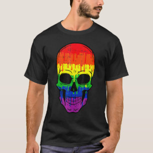 Camiseta Maldito Caveira Lgbt Orgulho gay Costume Easy Hall