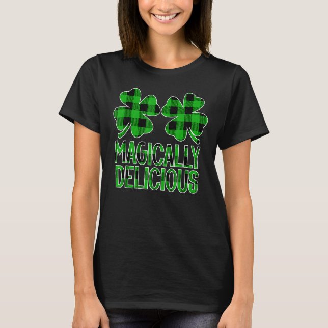 Camiseta Malditos Shamrocks Magicamente Deliciosos St Patri (Frente)