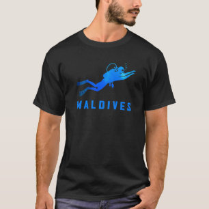 Camiseta Maldivas Mergulho Maldivas Lembrança Mergulhador 3