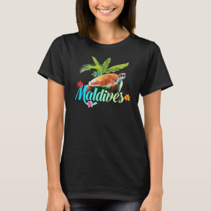 Camiseta Maldivas Sea Turtle Island Gift Beach Sou