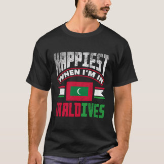 Camiseta Maldiviana Maldivas Sinaliza Mais Feliz Quando Est