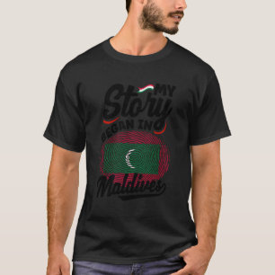 Camiseta Maldiviana Maldives Maldivian Flag Minha História 